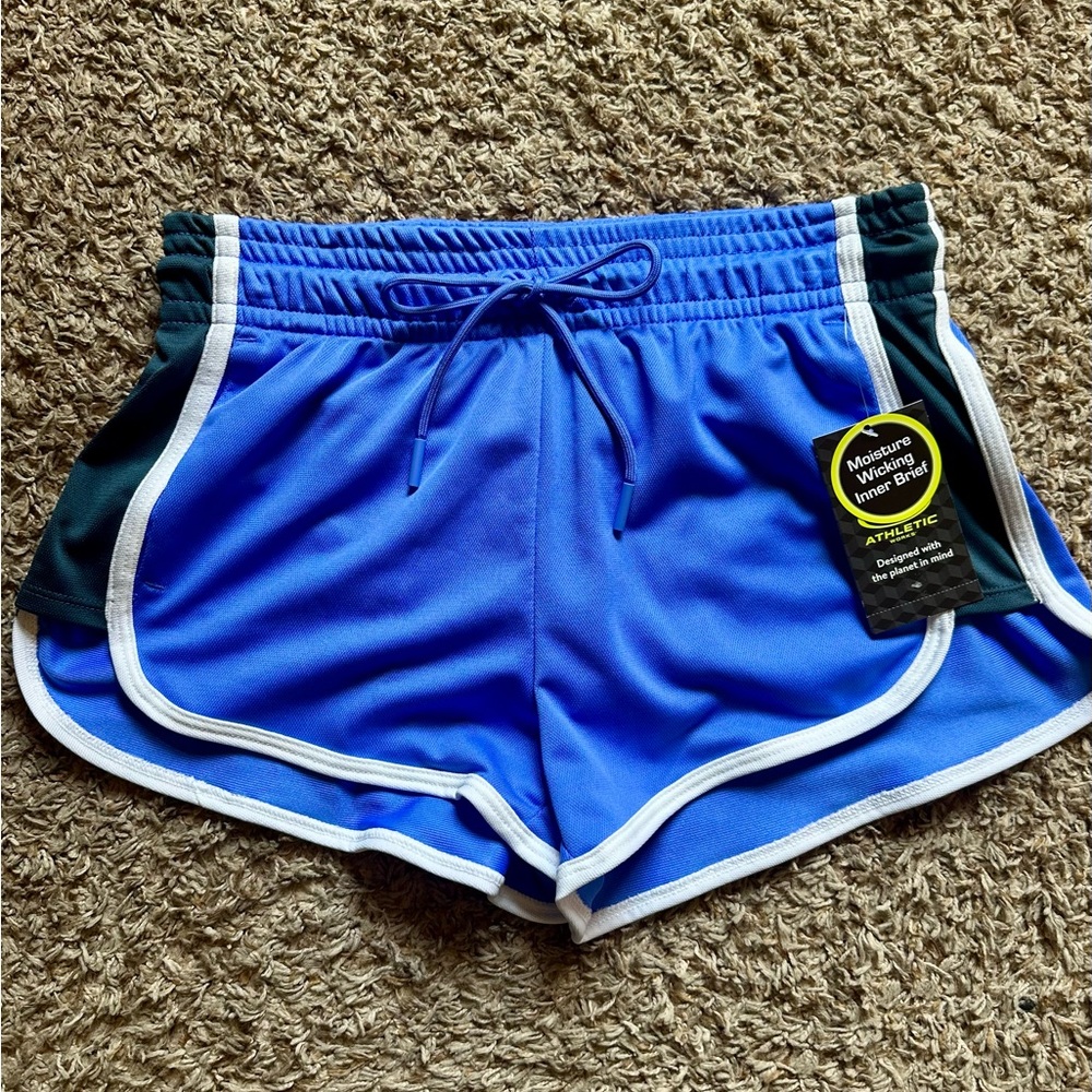 NWT Women’s Athletic Works Running Shorts; Blue; Size XS (0/2)